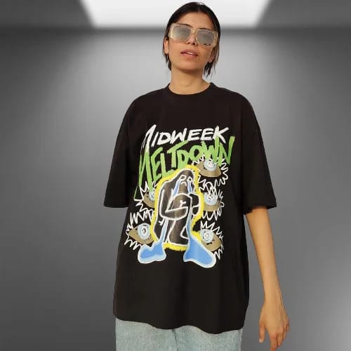 Inner Saints — Midweek Meltdown Oversized Black T-shirt