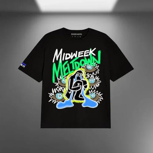 Midweek Meltdown Oversized Black T-shirt - image 3