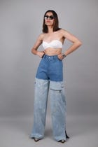 Unisex Dual wide Leg Jeans view 2