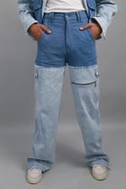 Unisex Dual wide Leg Jeans view 4