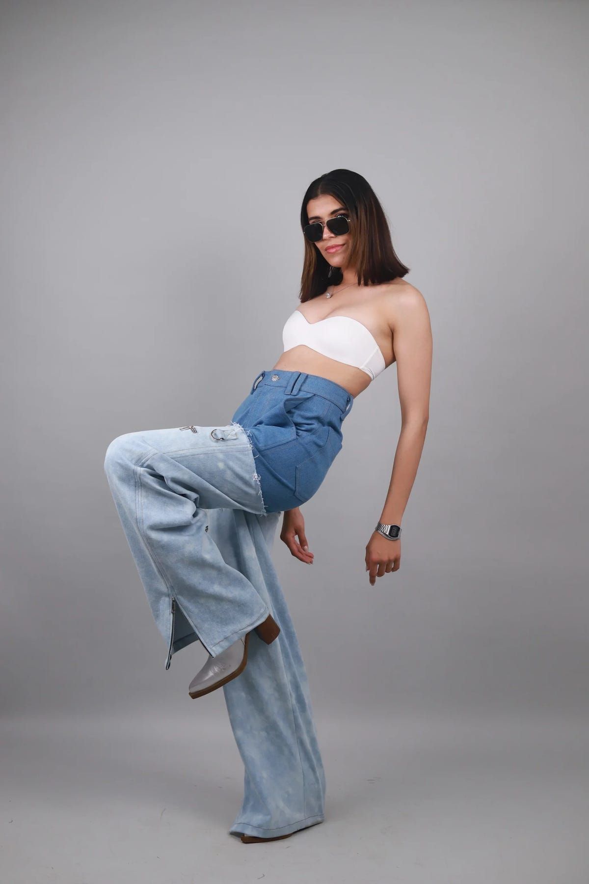 Unisex Dual wide Leg Jeans - image 7