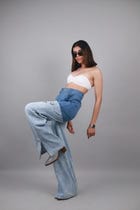 Unisex Dual wide Leg Jeans view 7