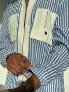 Blue Striped Shirt & Pants Co-ord Set view 9