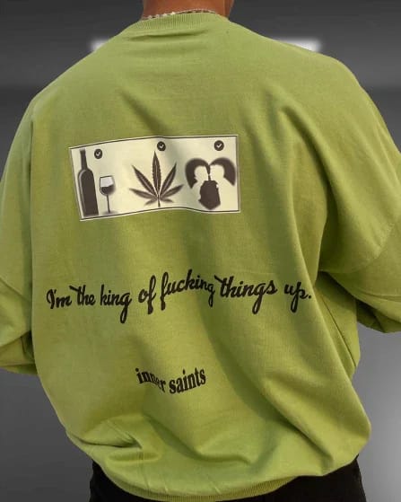 Goodbye Being Good Oversized Matcha Green Sweatshirt - image 5