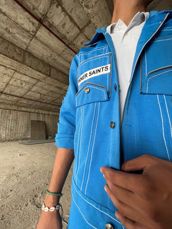 Inner Saints — AZURE BLUE UNISEX JACKET