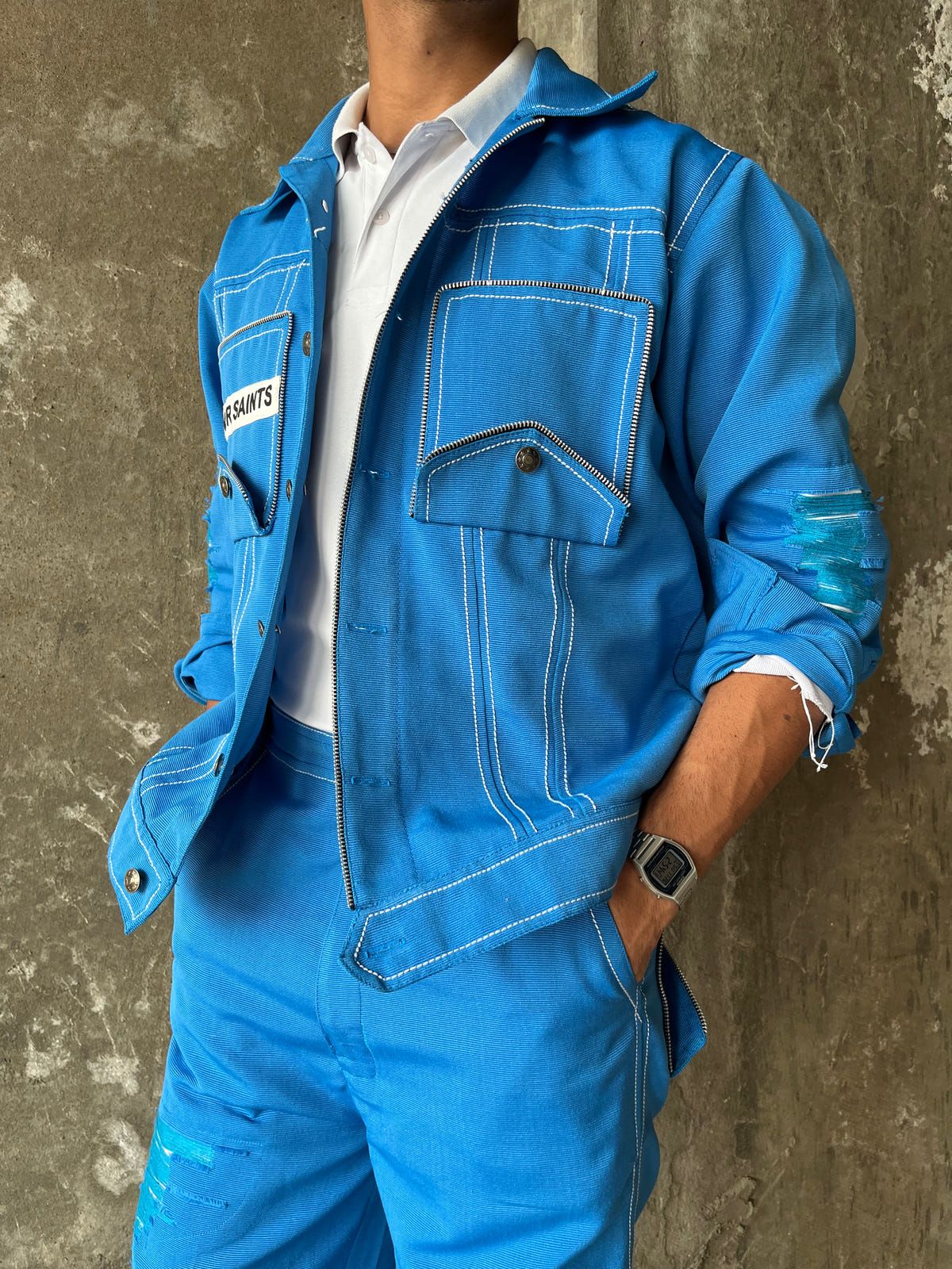 AZURE BLUE UNISEX JACKET - image 3
