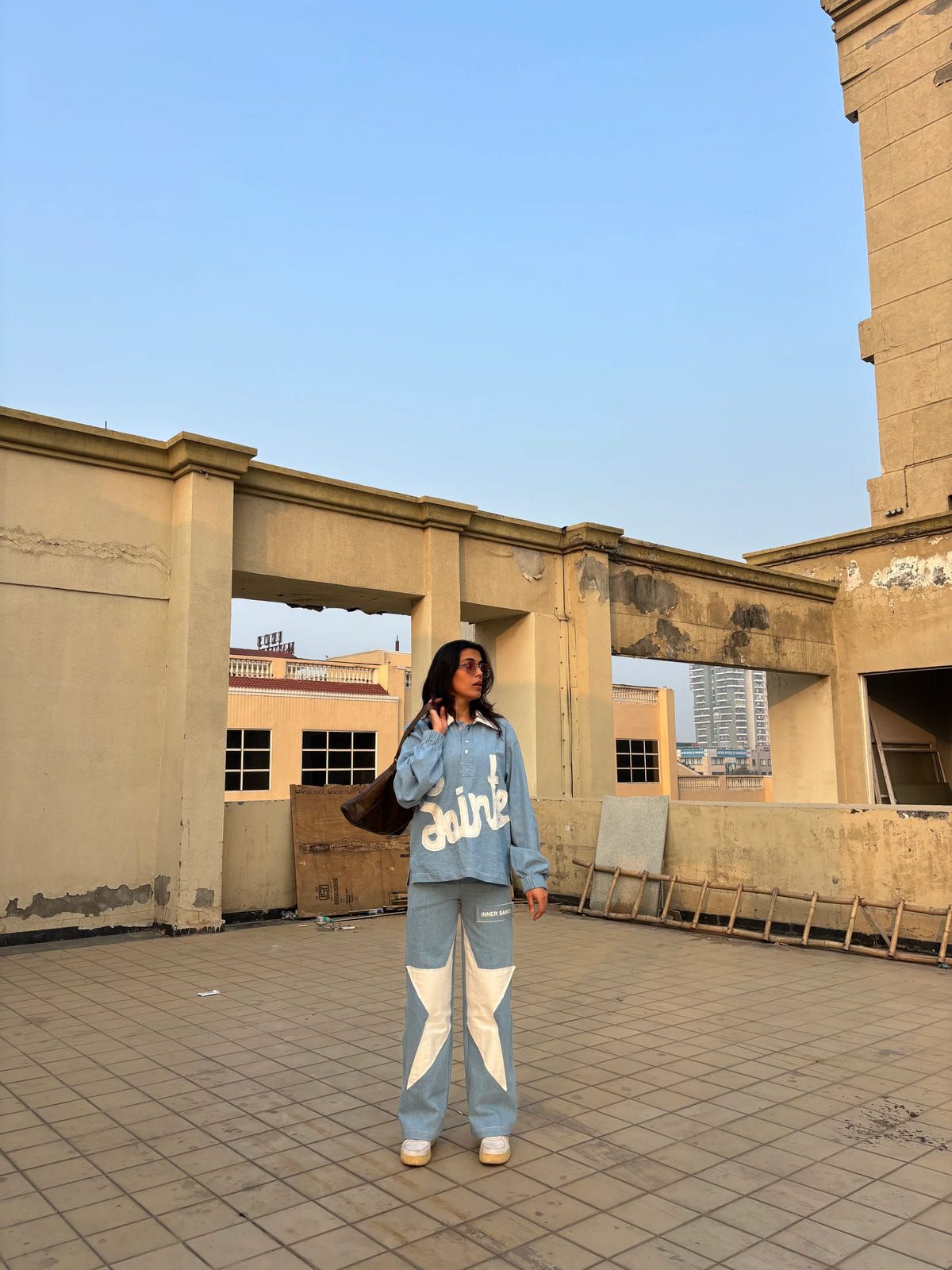 90's Ice Blue Denim Co-ord Set - image 6