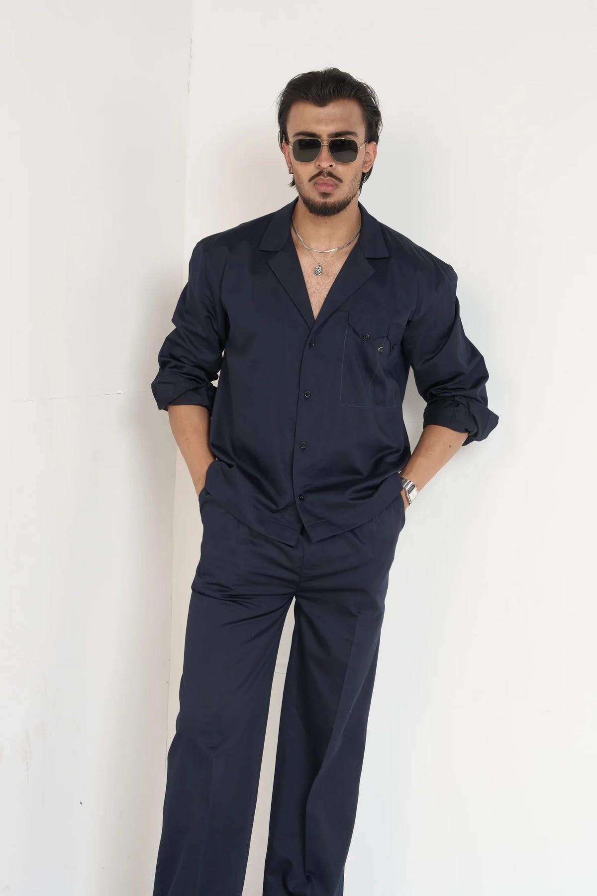 Navy Essential Men Co-ord Set - - image 2
