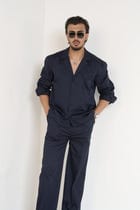 Navy Essential Men Co-ord Set - view 2