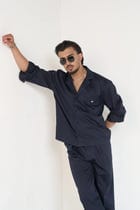 Navy Essential Men Co-ord Set - view 5
