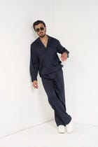 Navy Essential Men Co-ord Set - view 7