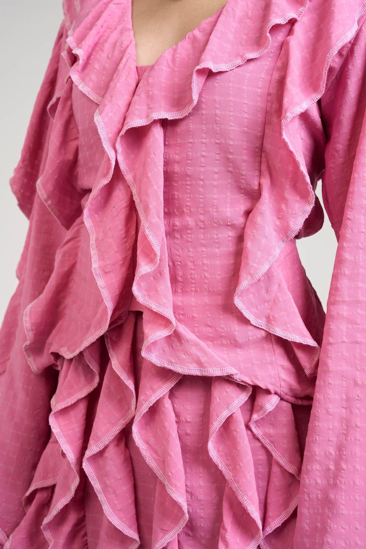 Belle Pink Ruffle Shirt & Skirt Set - image 14