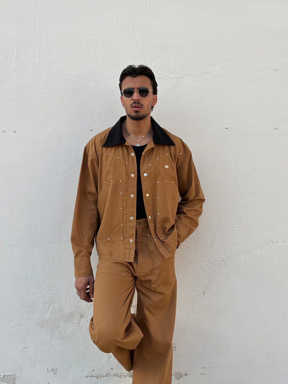Tan Brown Full-Sleeve Jacket - image 1