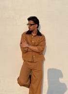 Tan Brown Full-Sleeve Jacket view 3