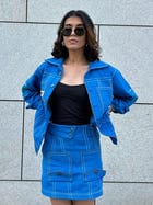 AZURE BLUE JACKET & SKIRT SET view 2