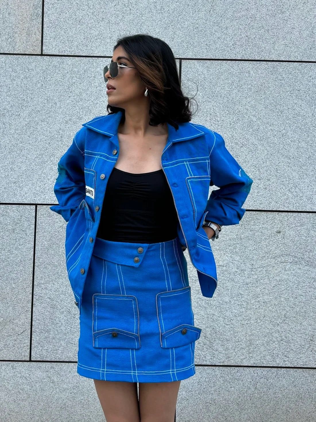 AZURE BLUE JACKET & SKIRT SET - image 7