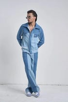 Men Twin Tone Denim Set view 1