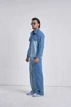 Men Twin Tone Denim Set view 2