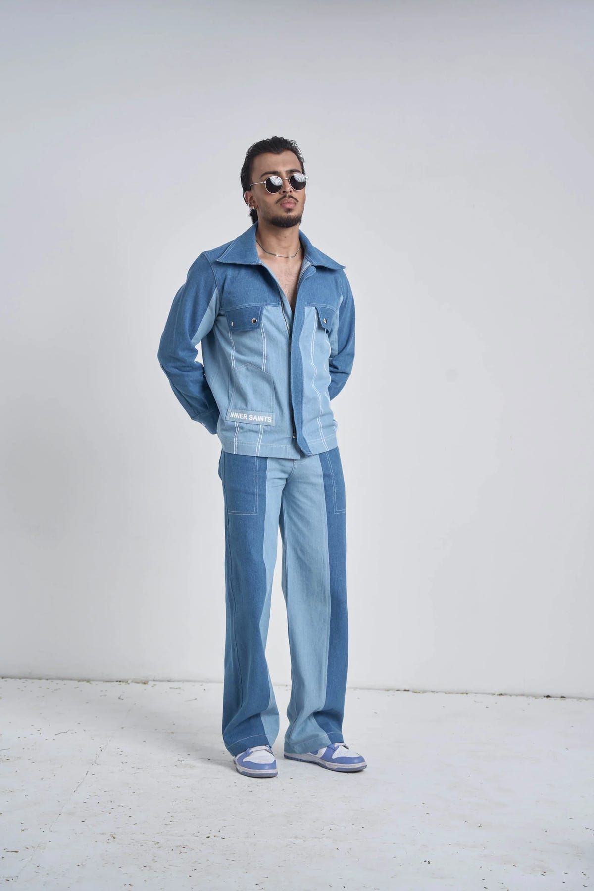 Men Twin Tone Denim Set - image 3