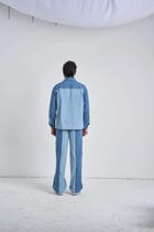 Men Twin Tone Denim Set view 5