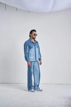 Men Twin Tone Denim Set view 6