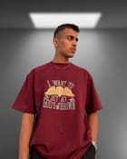 God's Thrown Maroon Oversized Tshirt view 1