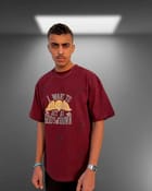 God's Thrown Maroon Oversized Tshirt view 5