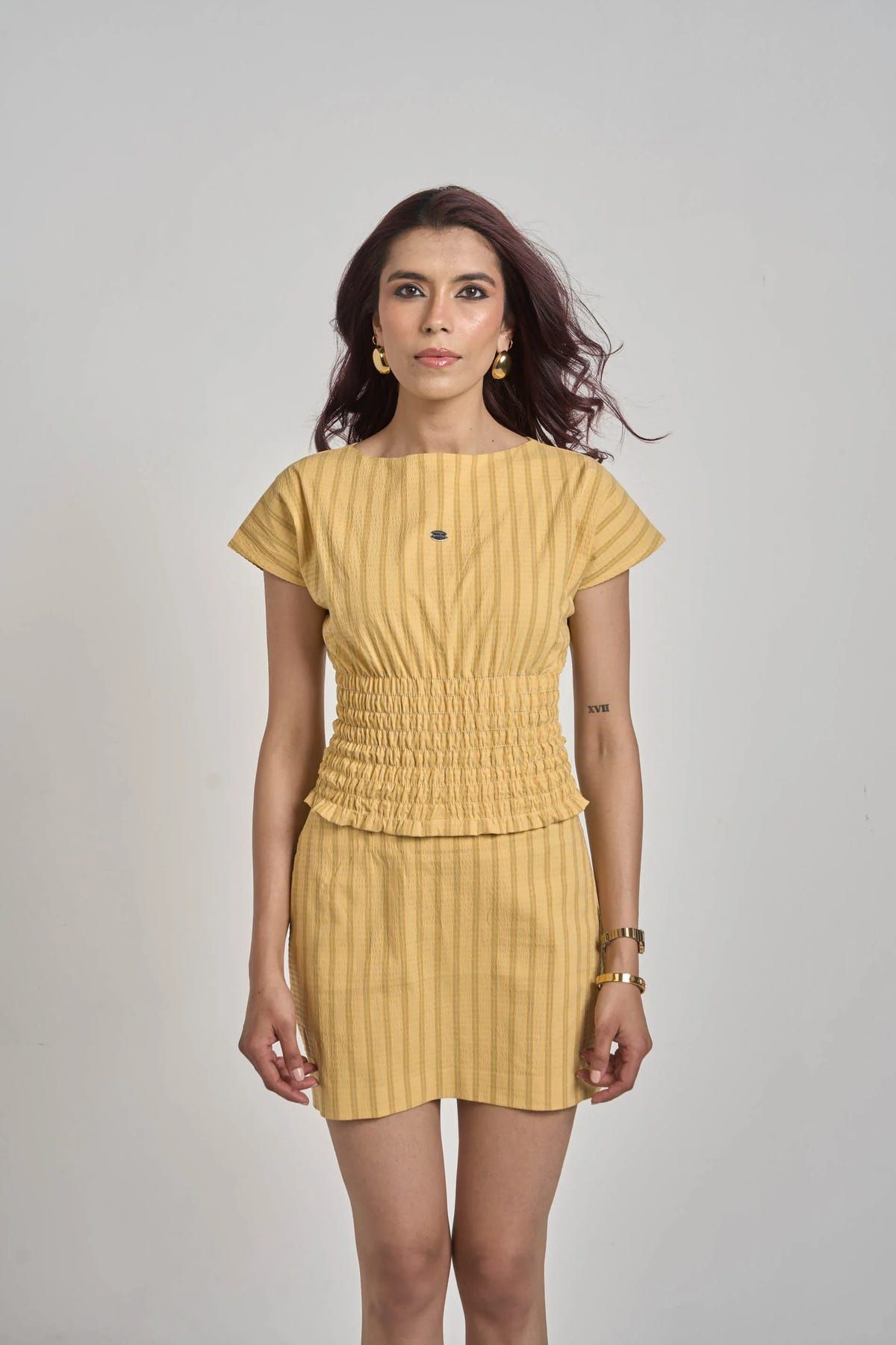 YELLOW STRETCH TOP & SKIRT - image 13