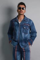 Unisex Blue Effect Shirt Jacket view 1