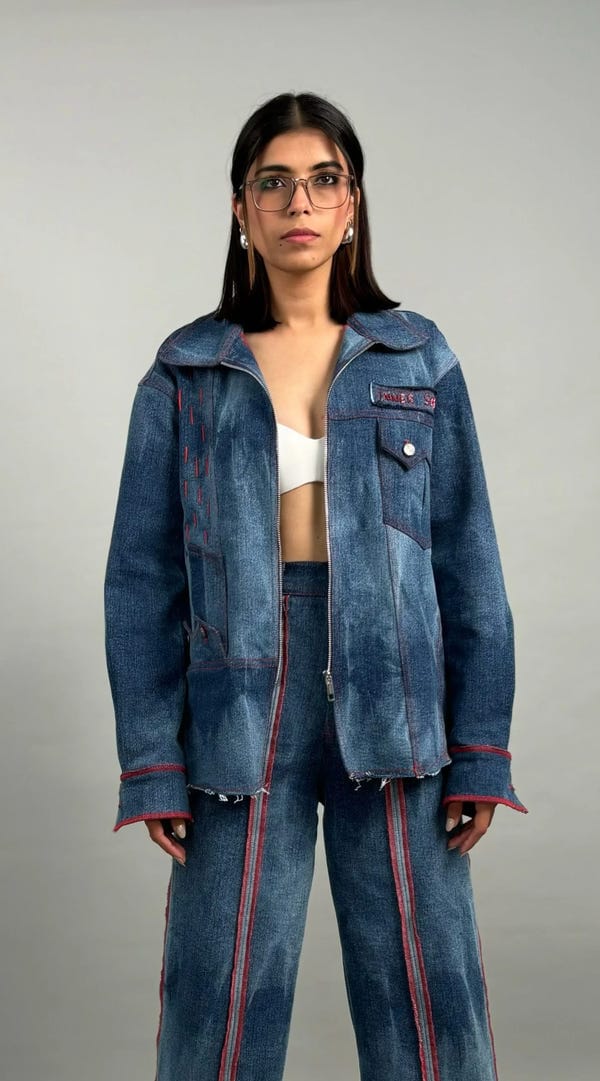Inner Saints — Unisex Blue Effect Shirt Jacket