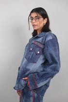 Unisex Blue Effect Shirt Jacket view 3