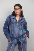 Unisex Blue Effect Shirt Jacket view 5