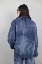 Unisex Blue Effect Shirt Jacket view 6
