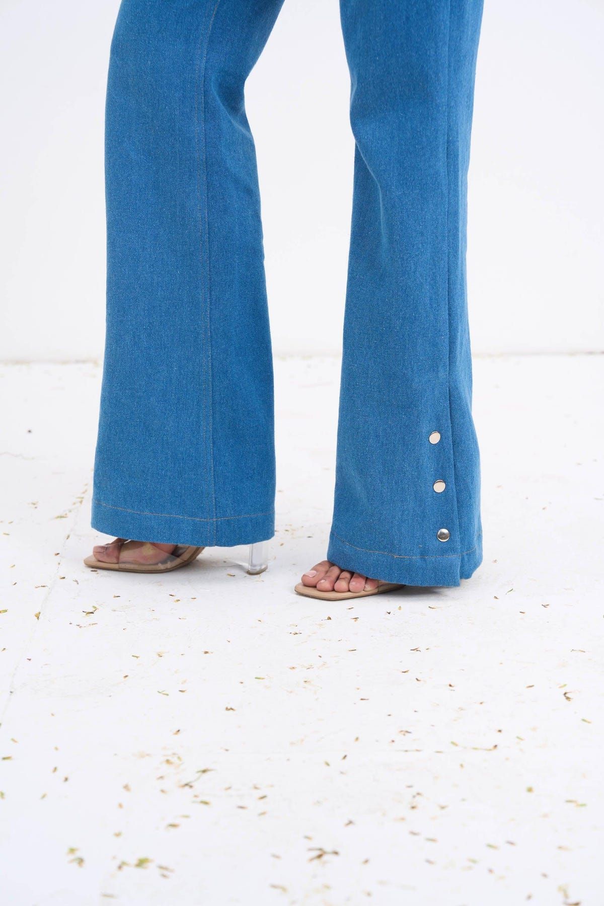 Retro Checkered Top & Denim Set - image 6