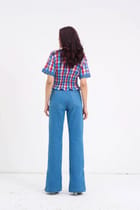 Retro Checkered Top & Denim Set view 9