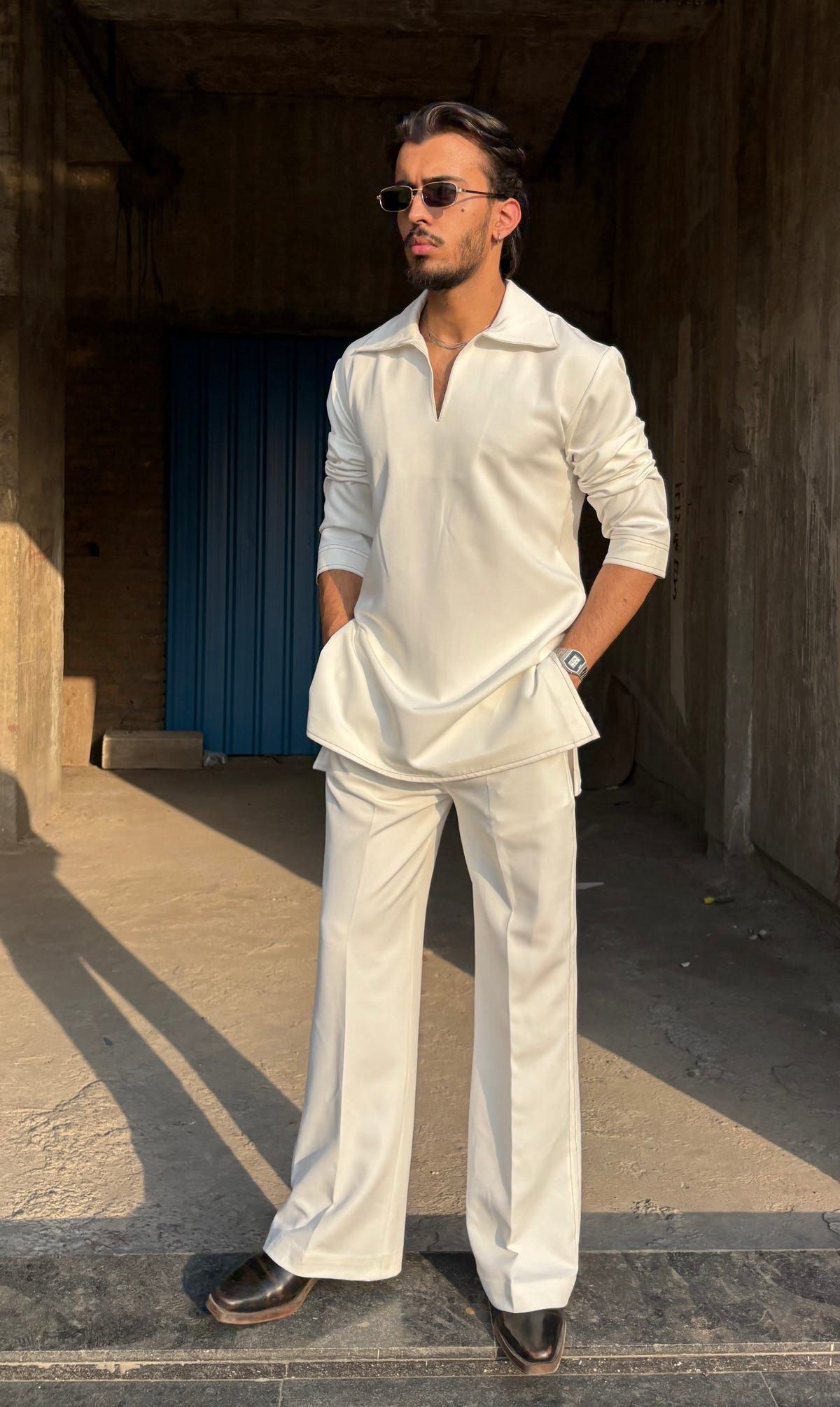 White Classic Kurta Co-ord - image 1