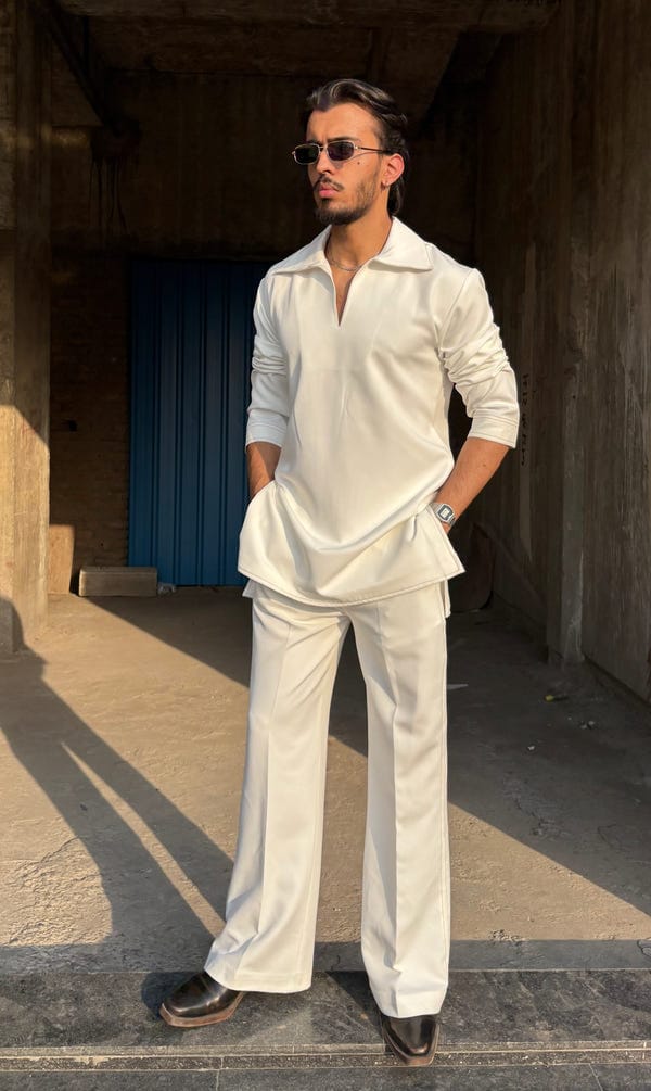 Inner Saints — White Classic Kurta Co-ord