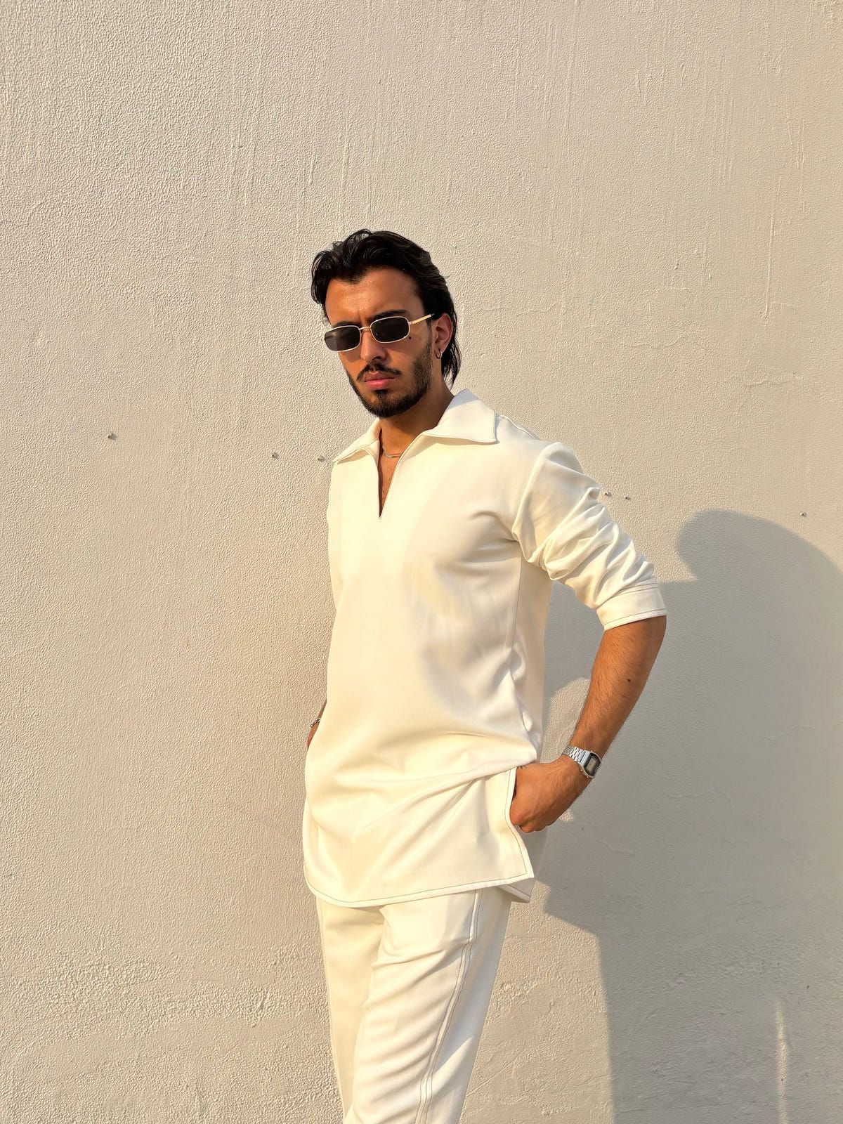 White Classic Kurta Co-ord - image 11
