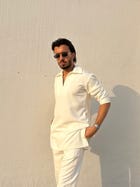 White Classic Kurta Co-ord view 11
