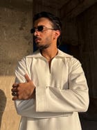 White Classic Kurta Co-ord view 12