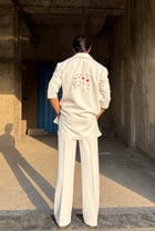 White Classic Kurta Co-ord view 4