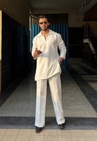 White Classic Kurta Co-ord view 5