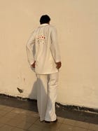 White Classic Kurta Co-ord view 10