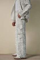 Snakeskin Print Shirt & Cargo Pants Set view 3
