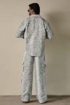 Snakeskin Print Shirt & Cargo Pants Set view 4