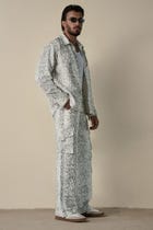 Snakeskin Print Shirt & Cargo Pants Set view 5
