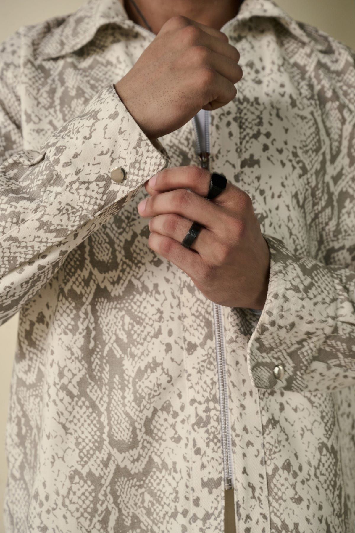 Snakeskin Print Shirt & Cargo Pants Set - image 6