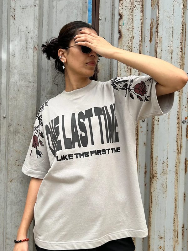 Inner Saints — One Last Time Smoke Grey Oversized T-Shirt