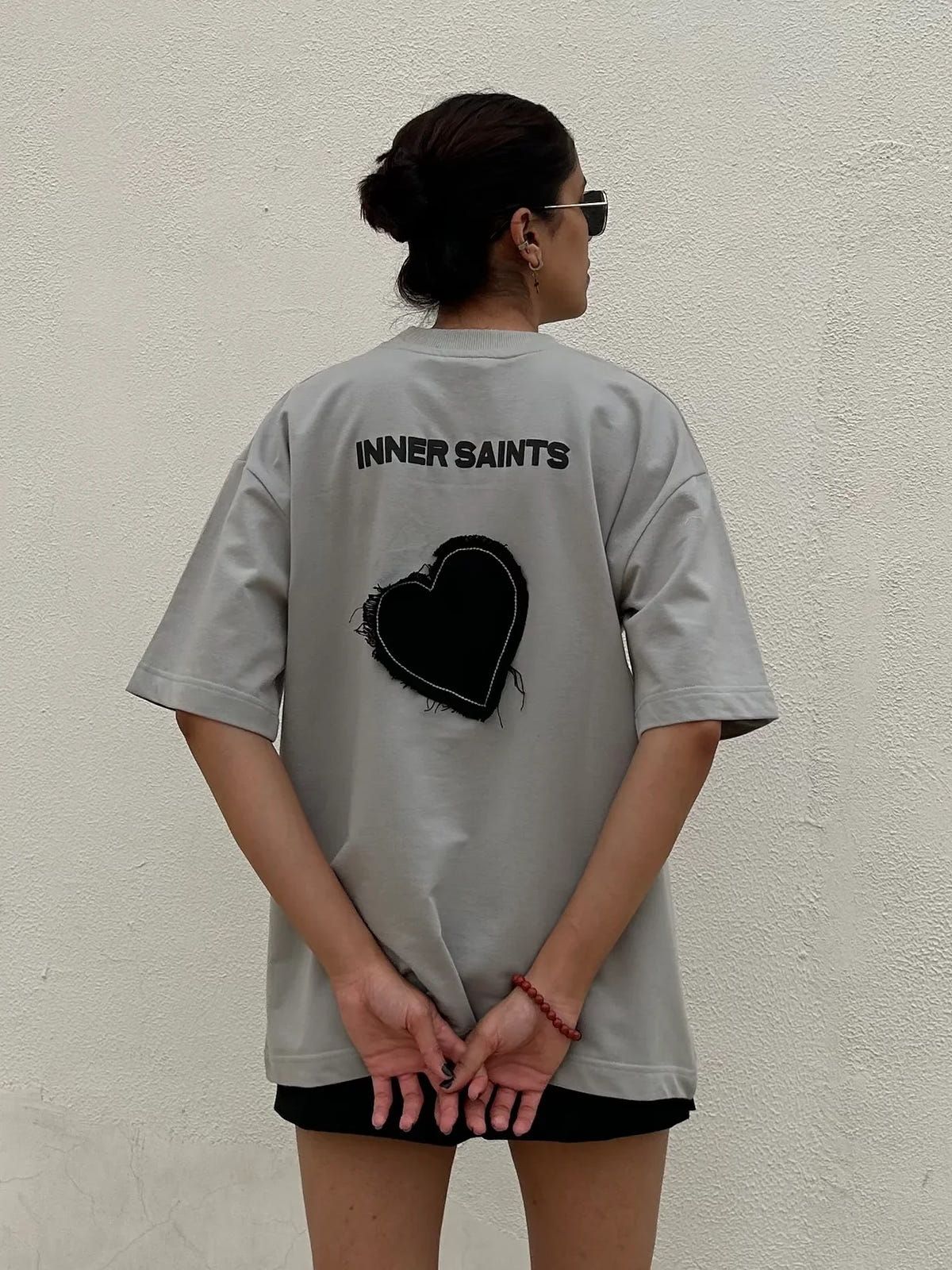 One Last Time Smoke Grey Oversized T-Shirt - image 5