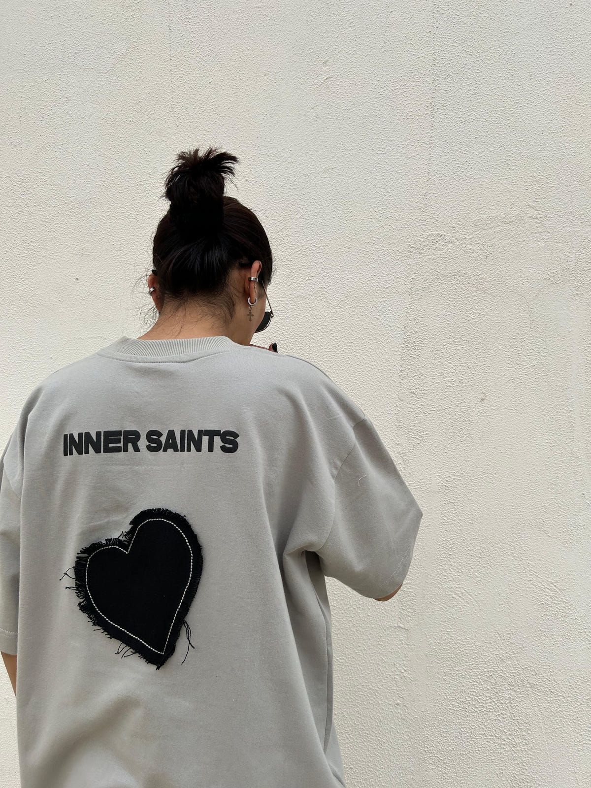 One Last Time Smoke Grey Oversized T-Shirt - image 7